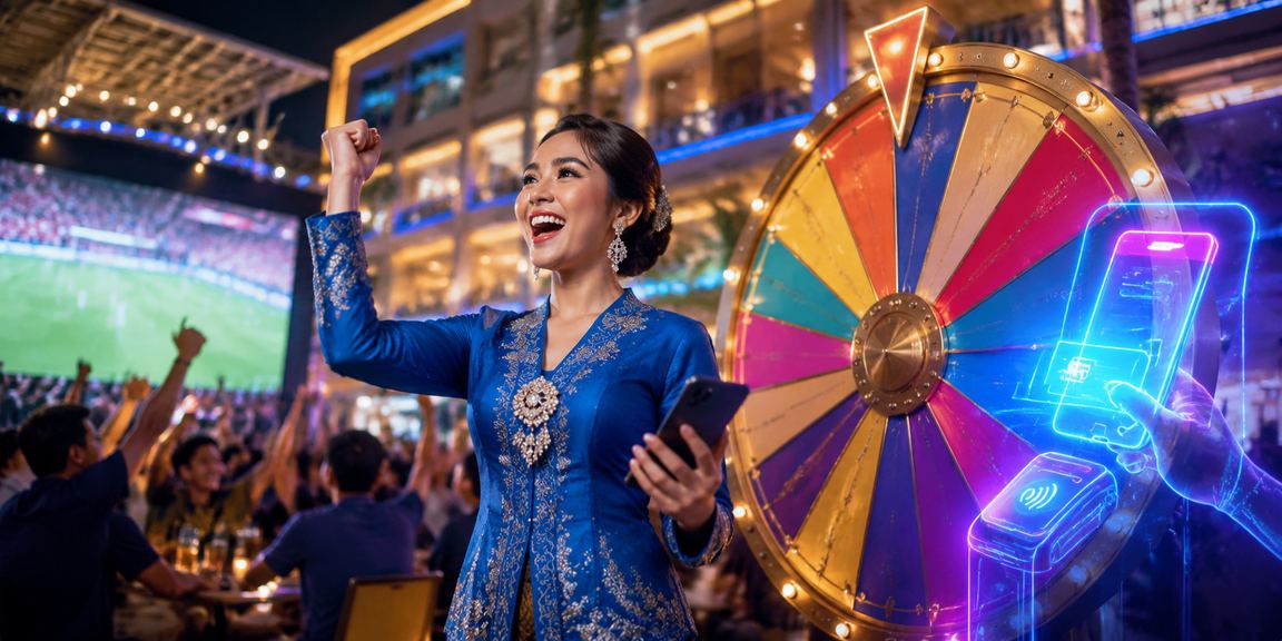 Wanita Johor Bahru berpakaian baju kurung menyertai cabutan bertuah kasino dalam talian